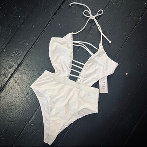 NWT White One-Piece Swimsuit | Tobi